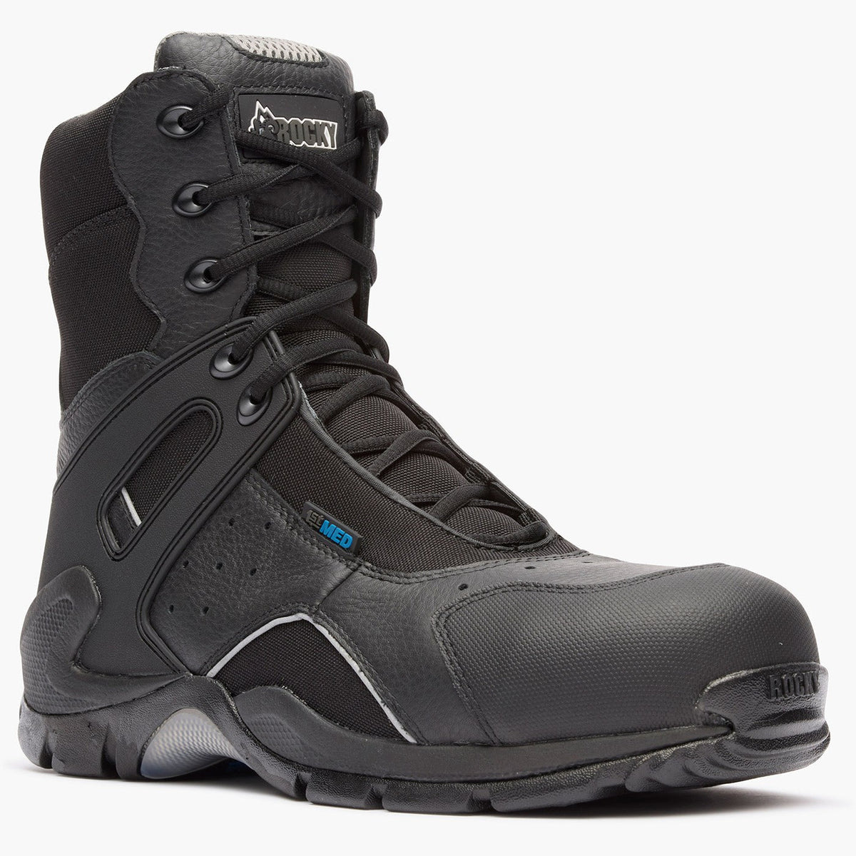 Rocky 1st Med Carbon Fiber Toe Puncture-Resistant Side-Zip Waterproof Public Service Boot