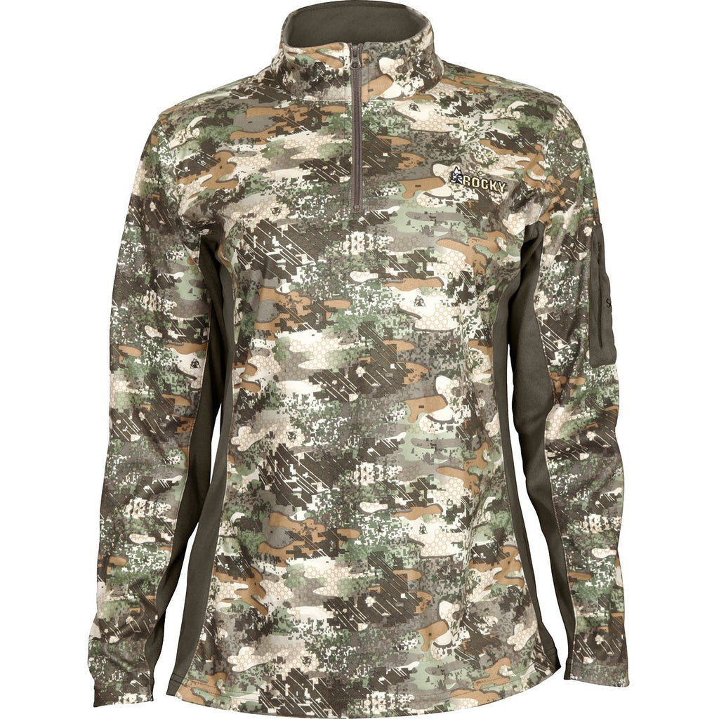 Rocky Women's SilentHunter 1/4 Zip Camo Shirt
